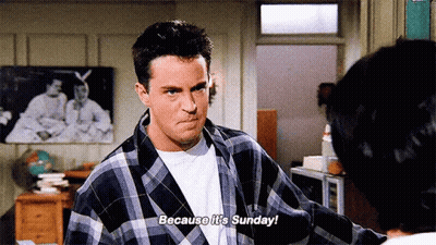 Plaid Shirt Man Says Because It's Sunday GIF