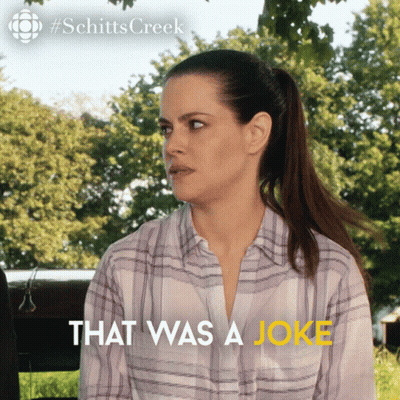 Plaid Shirt Woman Says That Was A Joke GIF