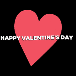 Plain Pink Heart Happy Valentine's Day GIF