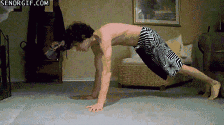 Planche Push Up Feet Lift GIF