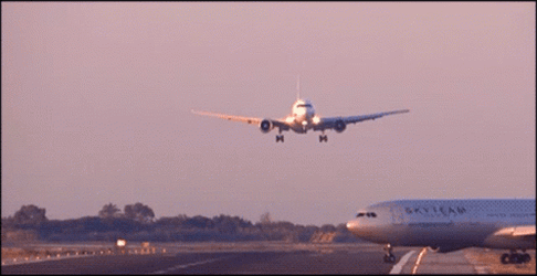 Plane Almost Caught Each Other Not Funny GIF