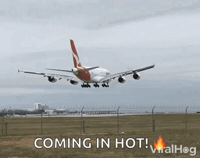Plane Flying Over Field Coming In Hot GIF