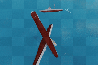 Plane Flying Over Water GIF