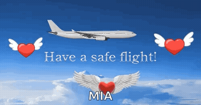 Plane Flying With Have a Safe Flight Mia