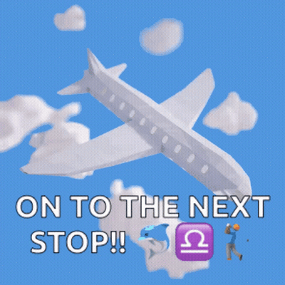 Plane Flying With On To The Next Stop
