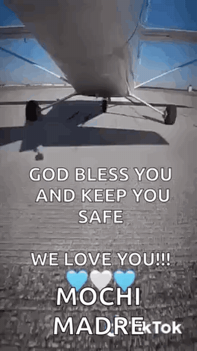 Plane Runway God Bless You We Love You GIF