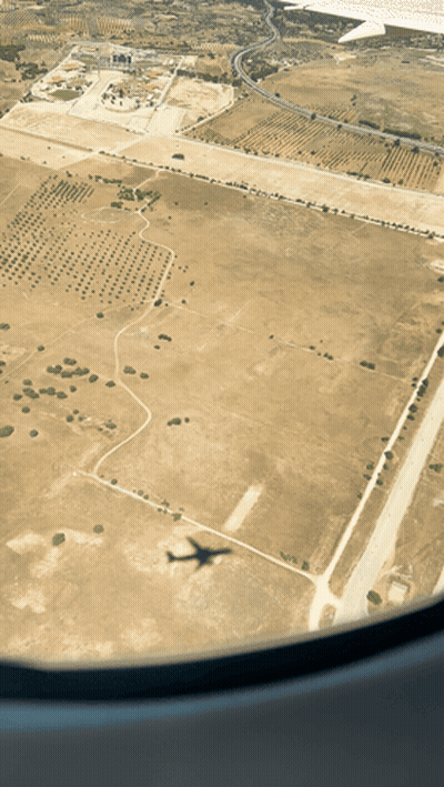 Plane Taking Off From Runway GIF