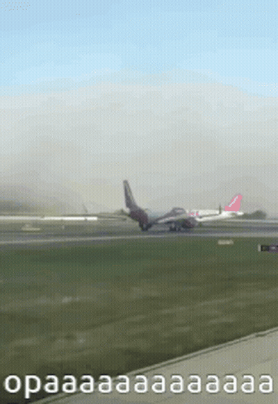 Plane Taking Off With Opaaa GIF