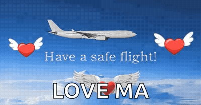 Plane With Have A Safe Flight Love Ma GIF