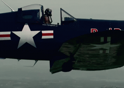 Plane With Letter D Flying GIF