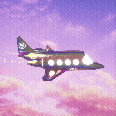 Plane With Word Club GIF