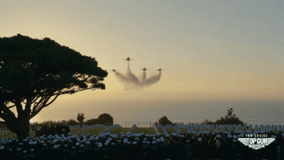 Planes Flying Over Cemetery Top Gun America GIF