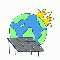 Planet Earth Solar Panels GIF