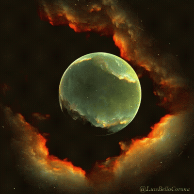 Planet In Space With Luisbellocorona GIF