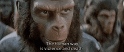Planet Of The Apes Violence And Death GIF