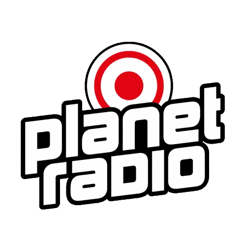 Planet Radio Logo With Red Ball Sticker