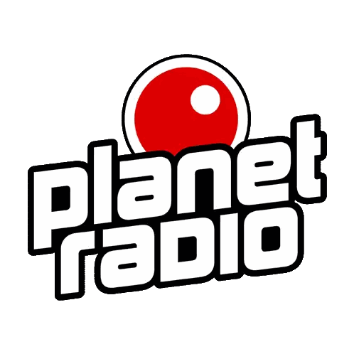 Planet Radio Logo With Red Circle Sticker