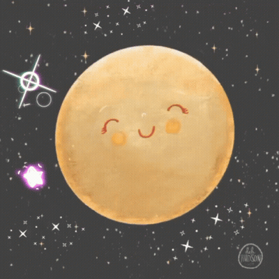 Planet With Face Saying Good GIF