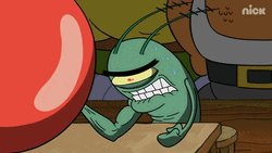 Plankton Arm Wrestling GIF