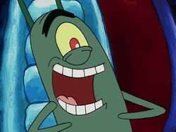 Plankton Cracking Up GIF