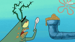 Plankton Eating Dirty Food GIF