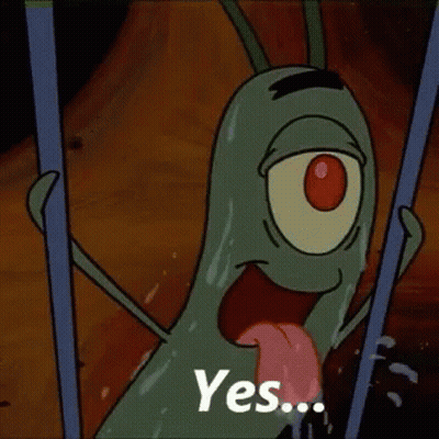Plankton From Spongebob Sticking Out Tongue Yes GIF