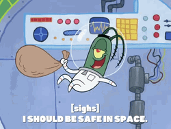 Plankton On Space Door Opening GIF