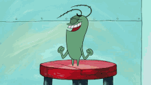 Plankton Pressing Red Easy Button GIF
