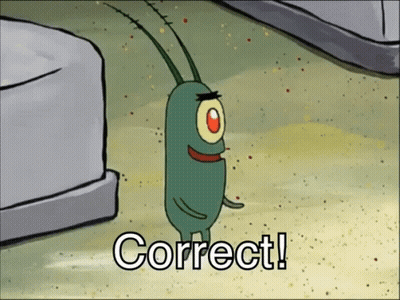 Plankton SpongeBob SquarePants Says Correct GIF