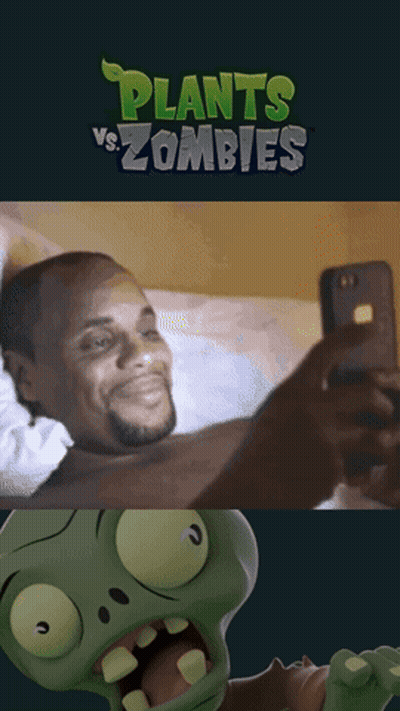 Plants Vs Zombies Man Taking Selfie GIF