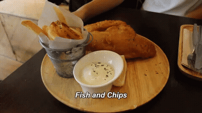 Plate Of Fish And Chips GIF