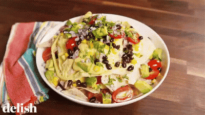 Plate Of Food Saying Delish GIF
