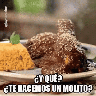 Plate Of Food Te Hacemos Un Mojito GIF