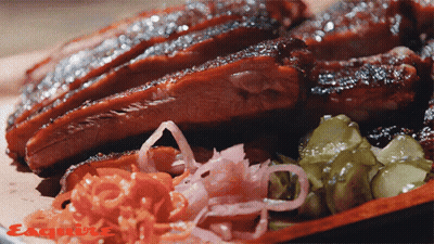 Plate Of Food With Esquire GIF