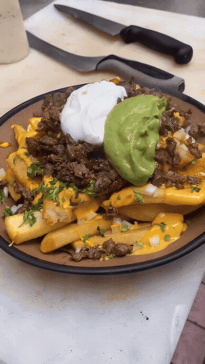 Plate Of Guacamole And Sour Cream GIF