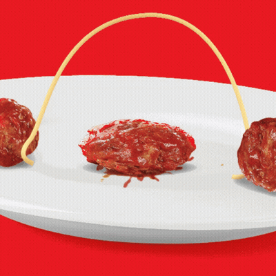 Plate Of Meatballs And Spaghetti GIF