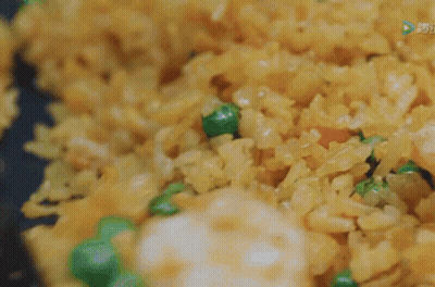Plate Of Rice Peas And Shrimp GIF