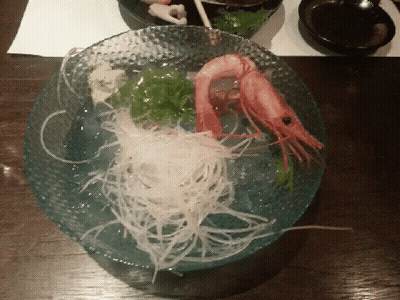 Plate Of Shrimp And Noodles GIF