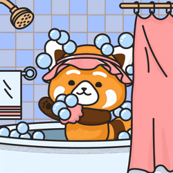 PlayDapp Mikey Showering GIF