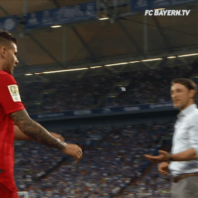 Player Number 21 Shaking Hands With Coach GIF