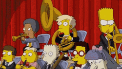 Playful Bart Simpsons Sad Trombone Attack GIF