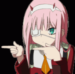 Playful Chibi Zero Two GIF