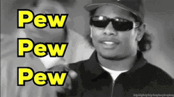 Playful Eazy E Pew Finger Guns GIF