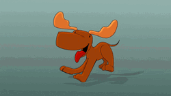 Playful Moose Running GIF
