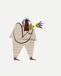 Playing Bugle Dancing Mobile Sketch GIF