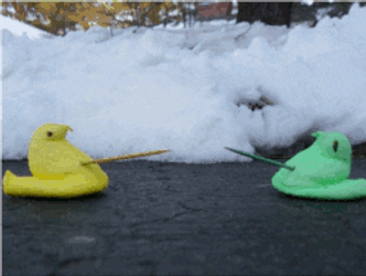 Playing Chicks Peeps GIF