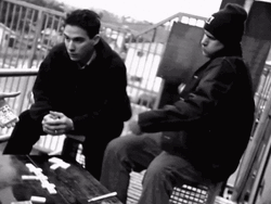 Playing Domino Hitting Table Hard GIF