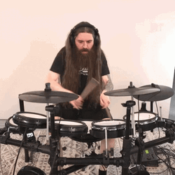 Playing Electric Drum Samus Paulicelli GIF