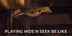 Playing Hide And Seek Yoda Sneaking GIF