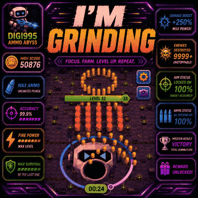 Playing Video Game I'm Grinding